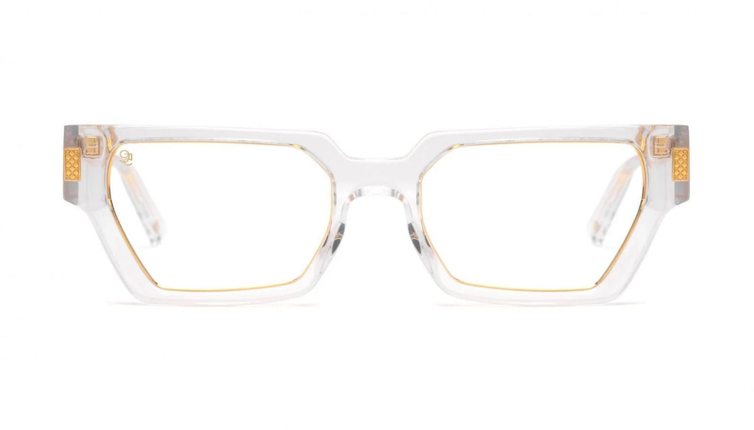 9five LOCKS Crystal & 24k Gold Clear Lens Glasses　ロックス / クリスタル＆24Kゴールド / クリアレンズ / ナインファイブ / 透明