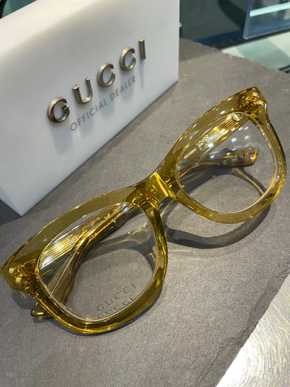 Gucci 10860 006 003 53size グッチ 眼鏡 メガネフレーム ビンテージイエローcolor