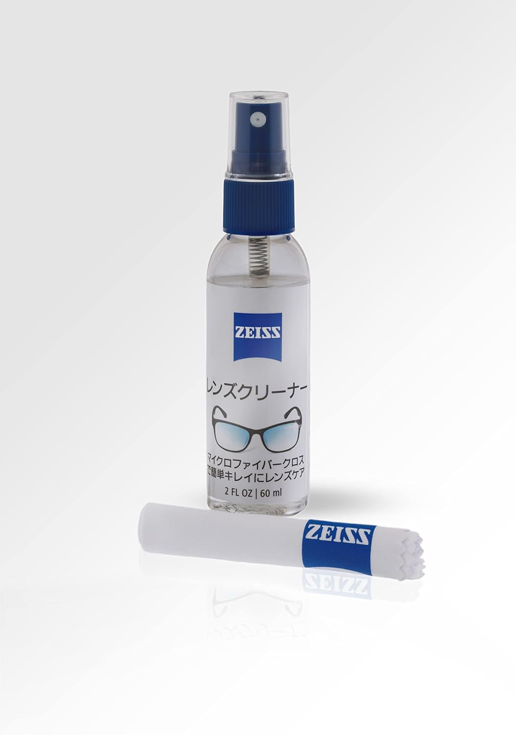 ZEISS Lens　レンズクリーナー 眼鏡レンズ用 スプレータイプ 60ml メガネ拭き メガネクロス付き