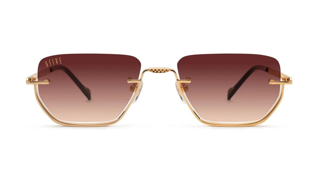 9FIVE VILLA Black & 24K Gold Sienna Gradation Sunglasses