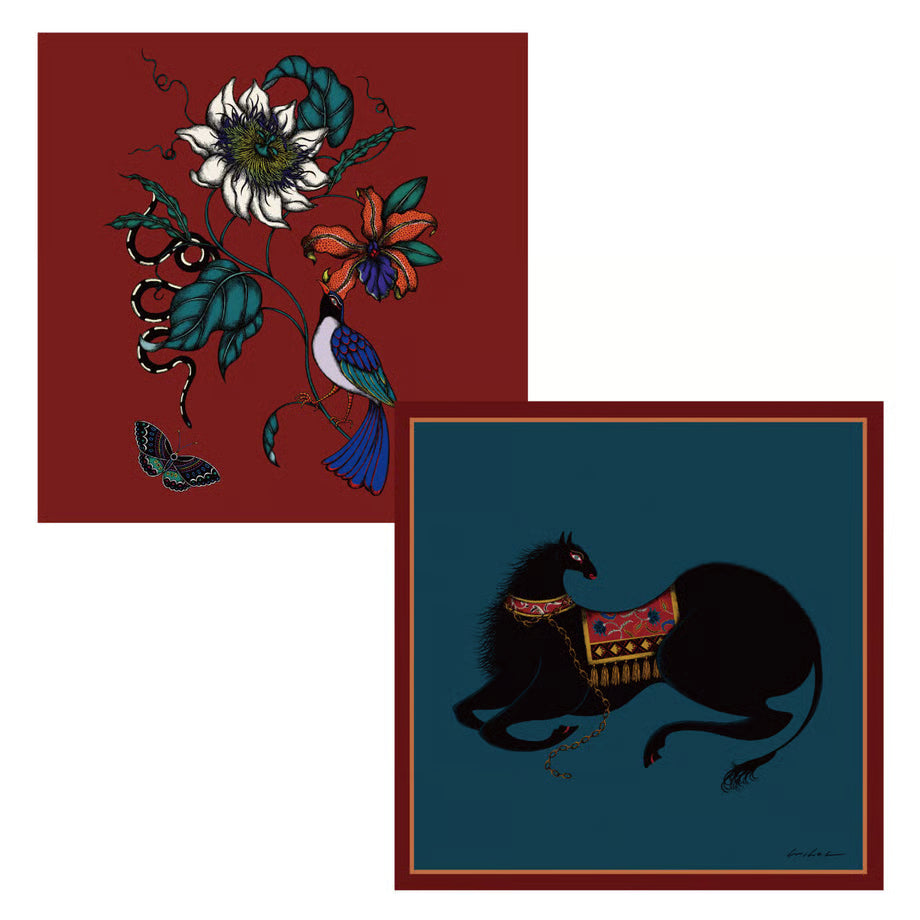 MCB552106 / bliss / （メガネ拭き・めがね拭き） "MIHO MURAKAMI"   x MetropolitanCROSSbottle　メトロポリタンクロスボトル アートクロス　  Lサイズ（55cmx55cm）バンダナサイズ