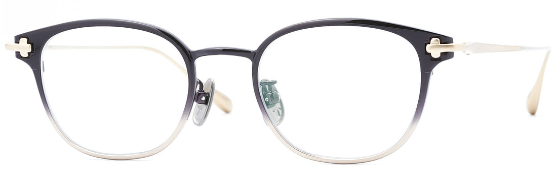 TAYLOR WITH RESPECT mellow Col.01 Black & Gold eyeglass frame / テイラーウィズリスペクト メロウ ブラック＆ゴールド